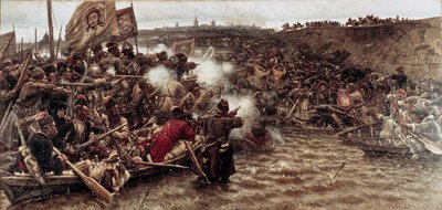 La conquista della Siberia di Yermak nel 1582, 1895 da Vasilij Ivanovic Surikov
